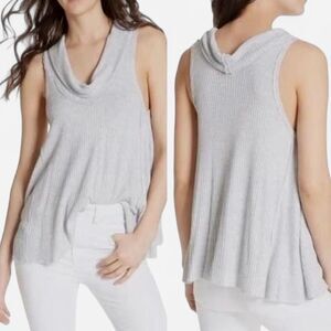 Free People Cowl Neck Slouchy Thermal Top – Boho Cozy (S)